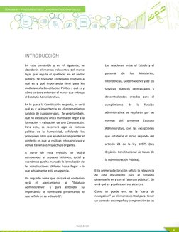 IACC-2019 
 4 
    SEMANA 6  – FUNDAMENTOS DE LA ADMINISTRACIÓN PÚBLICA  
 
 
INTRODUCCIÓN 
En este contenido y en el s