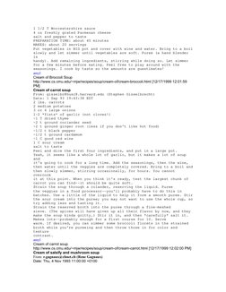 1 1/2 T Worcestershire sauce
4 oz freshly grated Parmesan cheese
salt and pepper to taste
PREPARATION TIME: about 45 minutes