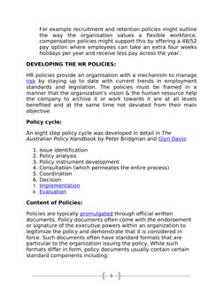 Hrm Policy Example Human Resource Policies | PDF | Policy | Human Resource Management