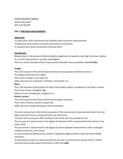 Precision and Accuracy in Physics Lab | PDF | Accuracy And Precision ...