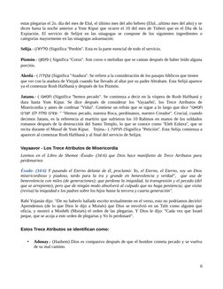 estas plegarias el 2o. día del mes de Elul, el último mes del año hebreo (Elul...ultimo mes del año) y se
dicen hasta la noch