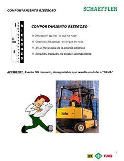 COMPORTAMIENTO RIESGOSO 
ACCIDENTE  Evento NO deseado, desagradable que resulta en daño a “GEMA”
COMPORTAMIENTO RIESGOSO 
Di