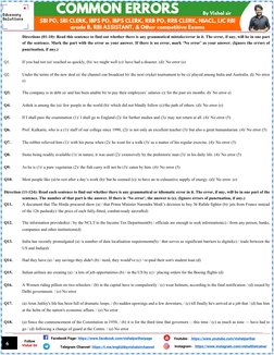 SBI PO, SBI CLERK, IBPS PO, IBPS CLERK, RRB PO, RRB CLERK, NIACL, LIC RBI 
grade B, RBI ASSISTANT, & Other competitive Exams