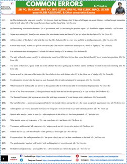 SBI PO, SBI CLERK, IBPS PO, IBPS CLERK, RRB PO, RRB CLERK, NIACL, LIC RBI 
grade B, RBI ASSISTANT, & Other competitive Exams