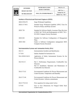VOL No   II 
INSTRUMENTATION 
DESIGN CRITERIA 
 
REV No   1 
Section No. 3.6 
 
 
OFFSHORE 
 
DESIGN SECTION 
 
MUMBAI REGION