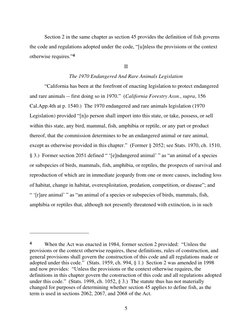 5 
Section 2 in the same chapter as section 45 provides the definition of fish governs 
the code and regulations adopted un
