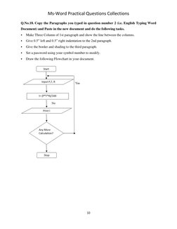 Ms-Word  (https://www.blogger.com/u/2/blog/post/edit/7950286018180602184/666909384573303948)Practical Questions Collections
