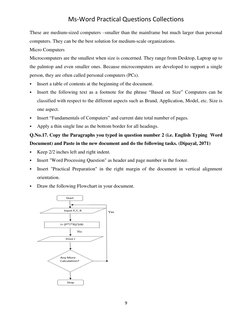 Ms-Word  (https://www.blogger.com/u/2/blog/post/edit/7950286018180602184/666909384573303948)Practical Questions Collections