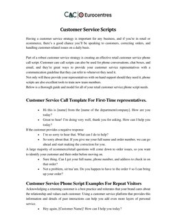Customers Service Script Writing Customer Service Script Examples | PDF | Credit Card | Communication