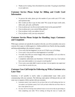 Customer Service Script Examples | PDF | Credit Card | Communication