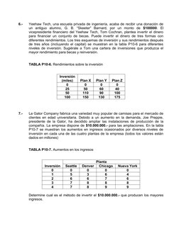 6.-
Yeehaw Tech, una escuela privada de ingeniería, acaba de recibir una donación de
un  antiguo  alumno,  G.  B.  “Skeeter”