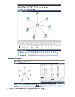 Modo de simulación
7. Verifica conectividad entre equipo realizando ping
