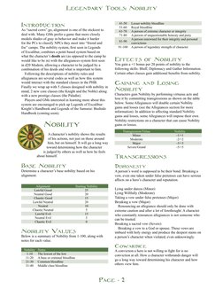 Legendary Tools: Nobility
Page - 2
Legendary Tools: Nobility
Page - 2
Introduction
As “sacred cows” go, alignment is one of t