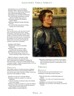 Legendary Tools: Nobility
Page - 3
Legendary Tools: Nobility
Page - 3
Surrendering to save your life (Minor)
Refusing to ﬁght