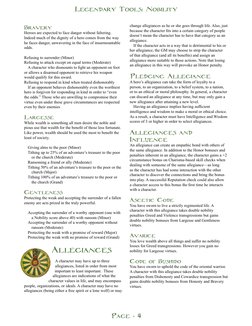 Legendary Tools: Nobility
Page - 4
Legendary Tools: Nobility
Page - 4
Bravery
Heroes are expected to face danger without falt