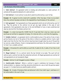 CA Foundation: Indian Contract Act Notes | PDF | Offer And Acceptance ...