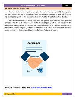 CA Foundation: Indian Contract Act Notes | PDF | Offer And Acceptance ...