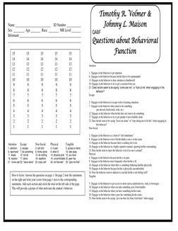QABF Behavioral Function Assessment | PDF | Behavior | Attention
