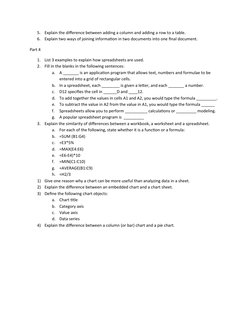CXC IT Practice Questions Guide | PDF | Spreadsheet | Information And ...