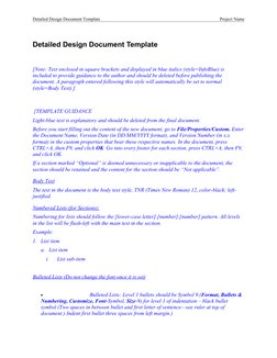 Detailed Design Document Template | PDF | Unit Testing | Java Server Faces