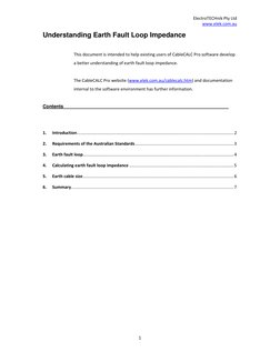 Earth Fault Loop Impedance Guide | PDF