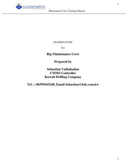 Maximo Training.pdf Maximo Training Manual for Maintenance Crew | PDF | Software | Computing