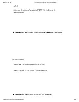 6/15/22, 8:37 AM
Uniform Commercial Code | Department of State
https://dos.ny.gov/uniform-commercial-code
3/9
rules) (https:/