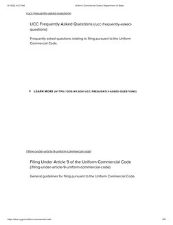 6/15/22, 8:37 AM
Uniform Commercial Code | Department of State
https://dos.ny.gov/uniform-commercial-code
5/9
(/ucc-frequentl