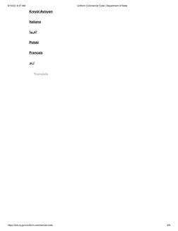 6/15/22, 8:37 AM
Uniform Commercial Code | Department of State
https://dos.ny.gov/uniform-commercial-code
9/9
Translate
Kreyò