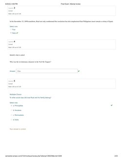 6/25/22, 8:56 PM
Final Exam: Attempt review
semestral.amaes.com/2122/mod/quiz/review.php?attempt=390239&cmid=3208
2/23
Questi