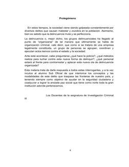8
Prolegómeno
En estos tiempos, la sociedad viene siendo golpeada constantemente por
diversos delitos que causan malestar y z