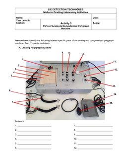 Parts of Polygraph Machines Explained | PDF | Polygraph | Ignorance