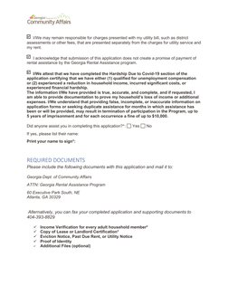 I/We may remain responsible for charges presented with my utility bill, such as district 
assessments or other fees, that are