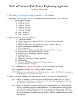 PME Application Guide for Engineers | PDF