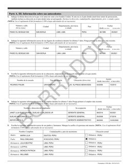 Formulario I-589 (Rev. 09/10/19) N
 
1.
Indique la última dirección en la que vivió antes de venir a los Estados Unidos. Si e