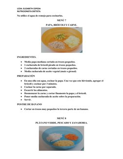 Recetas de Papillas para Adultos Mayores | PDF | Alimentos | Cocina