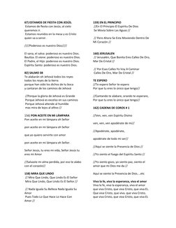 67) ESTAMOS DE FIESTA CON JESÚS.
 Estamos de fiesta con Jesús; al cielo 
queremos ir.
 Estamos reunidos en la mesa y es Crist