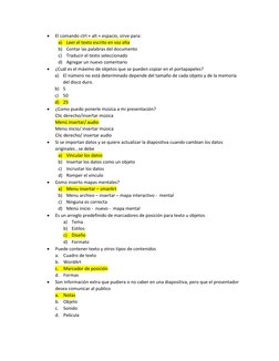  
El comando ctrl + alt + espacio, sirve para:  
a) Leer el texto escrito en voz alta 
b) Contar las palabras del documento