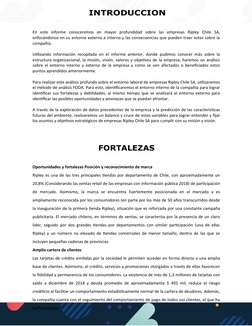 INTRODUCCION
En  este  informe  conoceremos  en  mayor  profundidad  sobre  las  empresas  Ripley  Chile  SA,
enfocándonos en