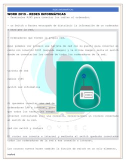 WORD 2019 – REDES INFORMÁTICAS 
insaford 
REDES INFORMÁTICAS 
- Terminales RJ45 para conectar los cables al ordenador. 
- un