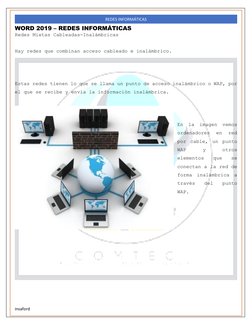 WORD 2019 – REDES INFORMÁTICAS 
insaford 
REDES INFORMÁTICAS 
Redes Mixtas Cableadas-Inalámbricas 
Hay redes que combinan acc
