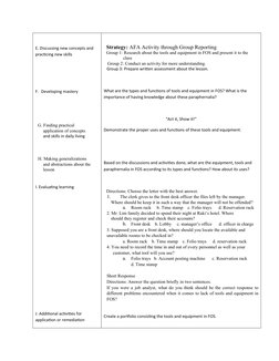 E. Discussing new concepts and 
practicing new skills
F. Developing mastery
G. Finding practical 
application of concepts
and