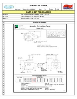 Doc. No.:
DK20-051-ME-DS-009
Rev.: 
0
Sheet: 
2 of 2
PROJECT:                        
REPLACEMENT OF GAS COOLERS TRAIN E ON C