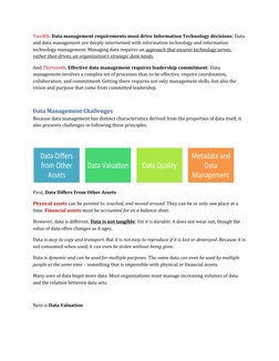 Fundamentals of Data Management Overview | PDF | Data | Metadata