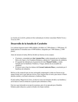 Batalla de Carabobo para Niños | PDF | América del Sur | Guerra