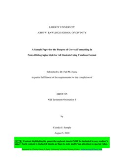 NOTE: Content highlighted in green throughout should NOT be included in any student’s 
paper. Such content is included here