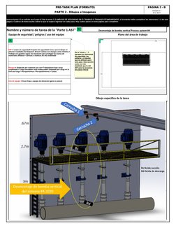 PRE-TASK PLAN (FORMATO)
PAGINA 3 - B
PARTE 2 - Dibujos e Imágenes
Nombre y número de tarea de la "Parte 1 AST"
Desmontaje de