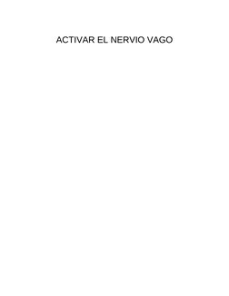 ACTIVAR EL NERVIO VAGO
