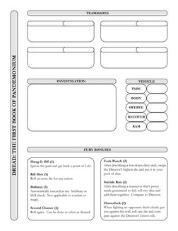 Dread Rules.pdf Dread RPG Character Sheet Overview | PDF | Gaming | Role Playing Games