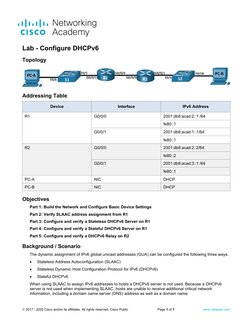 Configure DHCPv6 Lab Guide | PDF | I Pv6 | Ip Address